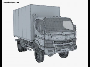 mitsubishi fuso canter 4x4 box 3D Model