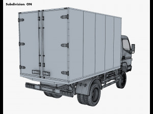 mitsubishi fuso canter 4x4 box 3D मॉडल