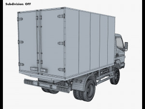 mitsubishi fuso canter 4x4 box 3D मॉडल