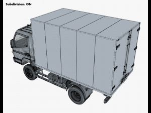 mitsubishi fuso canter 4x4 box 3D मॉडल