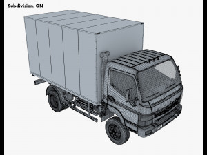 mitsubishi fuso canter 4x4 box 3D मॉडल