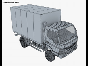 mitsubishi fuso canter 4x4 box 3D मॉडल