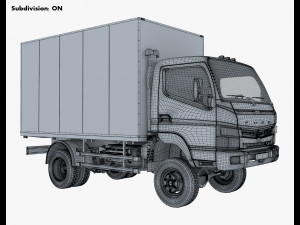mitsubishi fuso canter 4x4 box 3D मॉडल