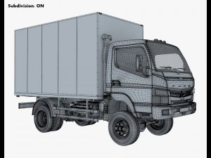 mitsubishi fuso canter 4x4 box 3D Model
