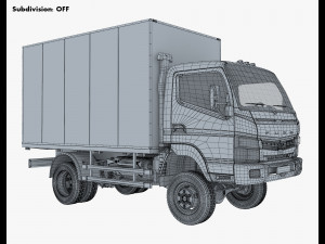 mitsubishi fuso canter 4x4 box 3D मॉडल