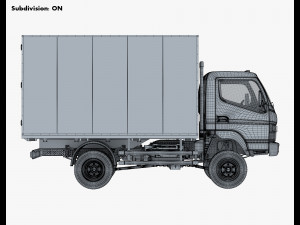 mitsubishi fuso canter 4x4 box 3D मॉडल