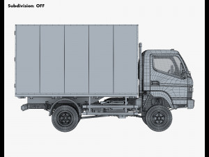 mitsubishi fuso canter 4x4 box 3D मॉडल
