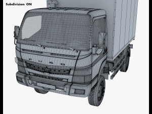 mitsubishi fuso canter 4x4 box 3D मॉडल