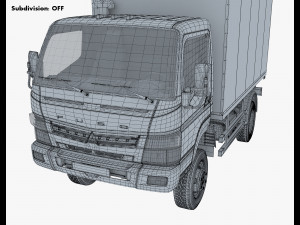 mitsubishi fuso canter 4x4 box 3D मॉडल