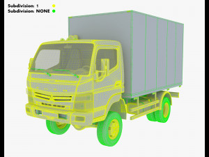 mitsubishi fuso canter 4x4 box 3D मॉडल
