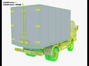mitsubishi fuso canter 4x4 box 3D Model