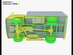 mitsubishi fuso canter 4x4 box 3D Model