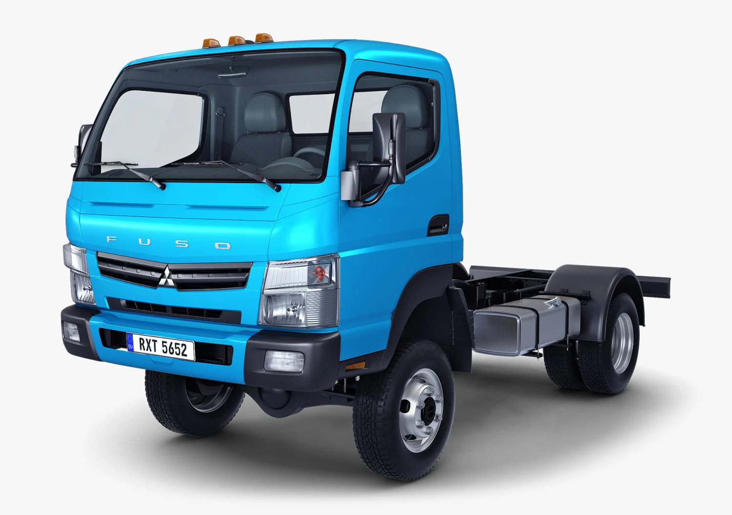 mitsubishi fuso canter 4x4 chassis truck 3D Model .c4d .max .obj .3ds .fbx .stl .blend 