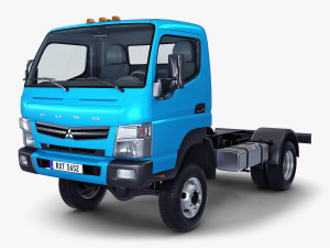 mitsubishi fuso canter 4x4 chassis truck 3D Model