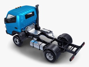 mitsubishi fuso canter 4x4 chassis truck 3D Model