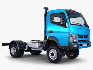 mitsubishi fuso canter 4x4 chassis truck 3D Model