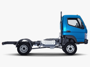 mitsubishi fuso canter 4x4 chassis truck 3D Model