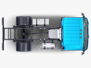 mitsubishi fuso canter 4x4 chassis truck 3D Model