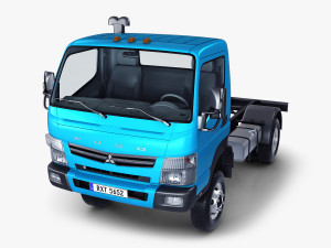 mitsubishi fuso canter 4x4 chassis truck 3D Model