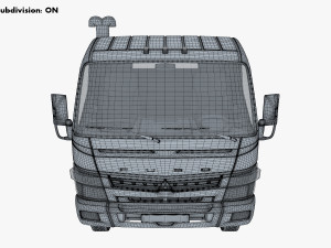mitsubishi fuso canter 4x4 chassis truck 3D Model