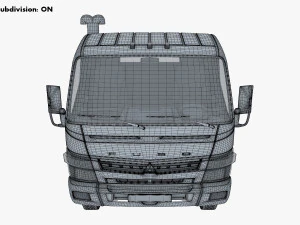 mitsubishi fuso canter 4x4 chassis truck 3D Model