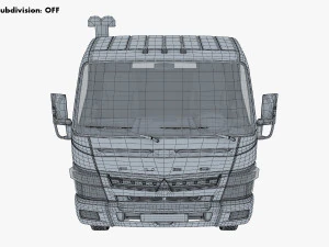 mitsubishi fuso canter 4x4 chassis truck 3D Model