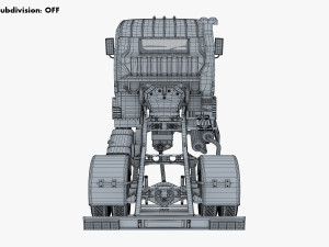 mitsubishi fuso canter 4x4 chassis truck 3D Model