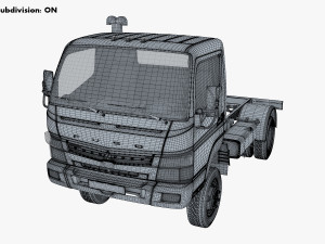 mitsubishi fuso canter 4x4 chassis truck 3D Model