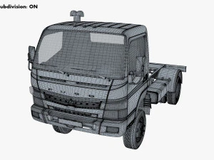 mitsubishi fuso canter 4x4 chassis truck 3D Model
