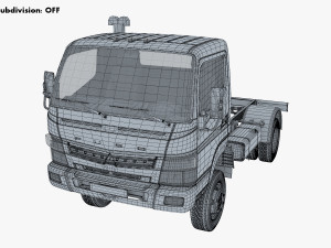 mitsubishi fuso canter 4x4 chassis truck 3D Model