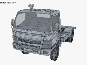 mitsubishi fuso canter 4x4 chassis truck 3D Model