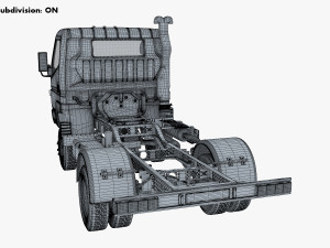 mitsubishi fuso canter 4x4 chassis truck 3D Model
