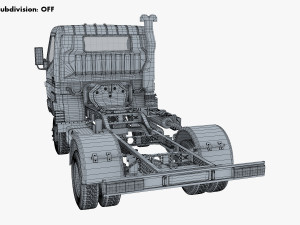 mitsubishi fuso canter 4x4 chassis truck 3D Model