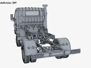 mitsubishi fuso canter 4x4 chassis truck 3D Model