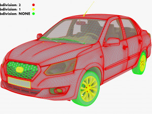 datsun on-do 2014 3D Model