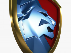 lion shield insignia v 2 3D Model
