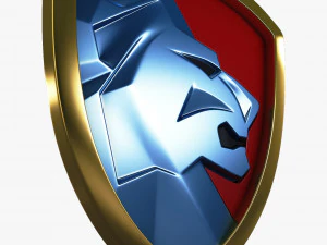 lion shield insignia v 2 3D Model
