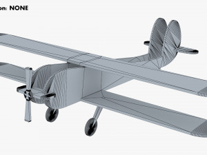 wooden toy plane v 1 3D Model