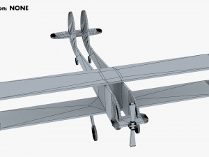wooden toy plane v 1 3D Model