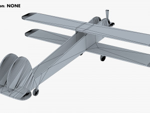 wooden toy plane v 1 3D Model