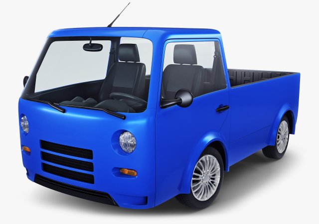 kei truck concept retro style blue Modelo 3D .c4d .max .obj .3ds .fbx .stl .blend