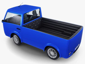 kei truck concept retro style blue 3D Model