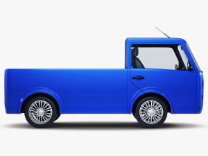 kei truck concept retro style blue 3D Model
