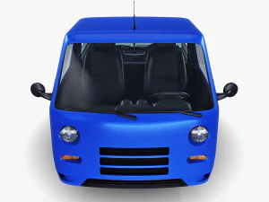 kei truck concept retro style blue 3D Model