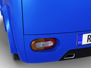 kei truck concept retro style blue 3D Model