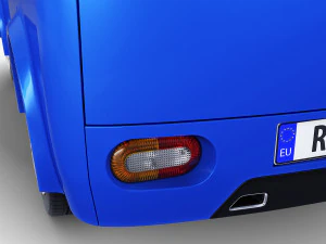 kei truck concept retro style blue 3D Model