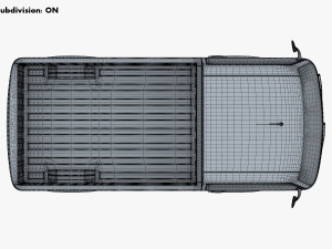 kei truck concept retro style blue 3D Model