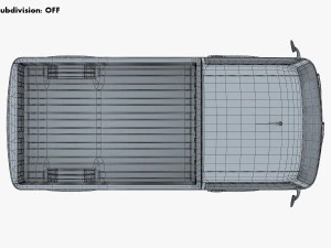 kei truck concept retro style blue 3D Model