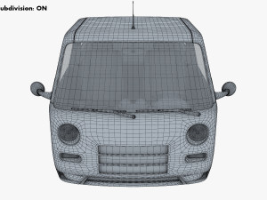 kei truck concept retro style blue 3D Model