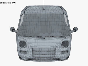 kei truck concept retro style blue 3D Model
